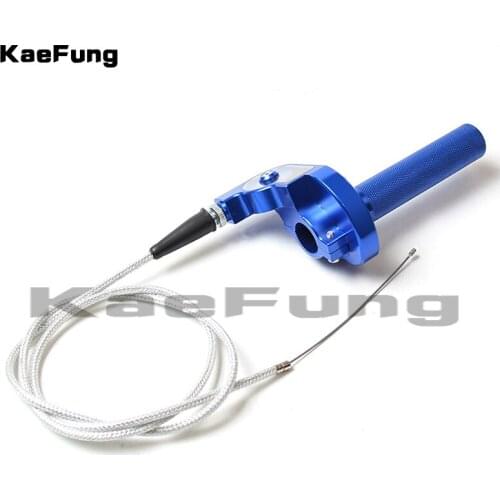 CNC Blue 1/4 Quarter Turn Alloy Quick Twister with Throttle Cable For 200/250/350cc Dirt Pit Trail Bike ATV new