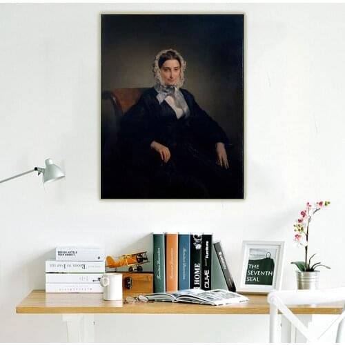 Citon Francesco Hayez《Portrait of Teresa Manzoni Print Borri》Canvas Oil Painting Picture Background Wall Decor Home Decoration