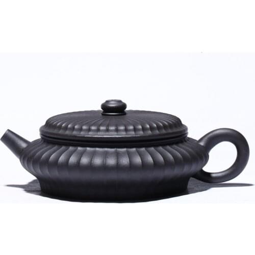Purple Clay Teapot Original Black Mud Yinyue Handmade Teapot Kung Fu Tea Set Household Teapot Cute Teapot Tea Set