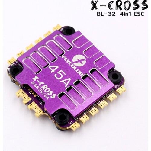 Flycolor X-Cross BL-32 45A 4in1 ESC 3-6S High-performance processor Support DSHOT digital signal FPV UAV ESC