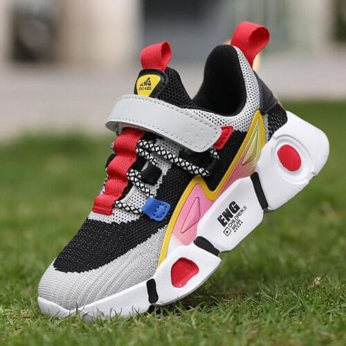 Hot Color Mesh Casual Kids Sports Shoes For Boys Original Trend Kids Sneakers Girls Breathable Comfortable Boy Running Shoes Kid