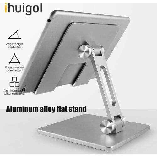 Ihuigol Universal Phone Stand Holder Tablet Mobile Stand For iPhone 11 Pro XS 8 Xiaomi Samsung Metal Lazy Bracket Foldable Stand