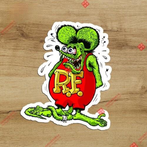 Interesting Car Stickers Rat Fink Mouse Premium Car Styling PVC Vinyl Motorcycl Accessories