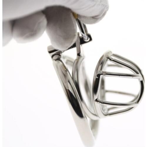 Stainless Steel Chastity Cage Cock Cage with Spike Ring Lock cock Prison Erotic Device Penis Ring Sex Toys for Men C055/C056