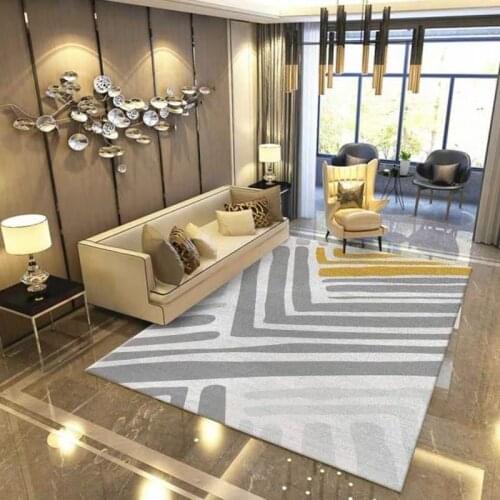 Modern Simple Carpet Large Area Rectangle Living Room Bedroom Decoration Non-slip Breathable Durable Indoor Print Rug