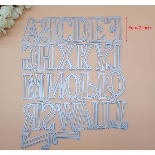 2 inch Large Big Alphabet Letters Metal Cutting Dies Stencils for DIY Scrapbooking DIY 26 Big Alphabet New
