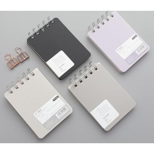 A7 Cute Pocket Small Notebook Dot Line Grid Blank Inner 80 Pages Portable Coil Simple and Handy Word Notebooks Pocket Planner