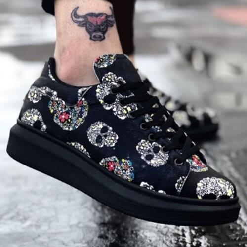 BA0501 Bağcıklı Siyah Danger Kalın Taban Unisex Ayakkabı Kadın Gündelik Ayakkabı Türk malı Şık Tasarım Hızlı Kargo