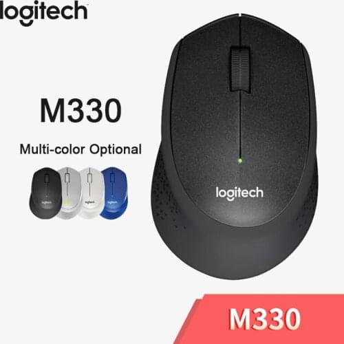 Logitech M330 Wireless Mouse Silent Mouse with 2.4GHz USB 1000DPI Optical Mouse for Office Home Using PC/Laptop Mouse Gamer