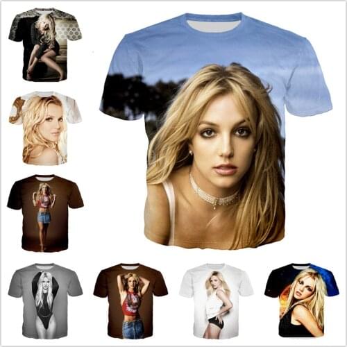 Teen Boys Girl New Beyonce Britney Spears T-Shirt Men Women 3D Printed Fashion Tshirt Hip Hop Music Singer Birthday Cool Clothes