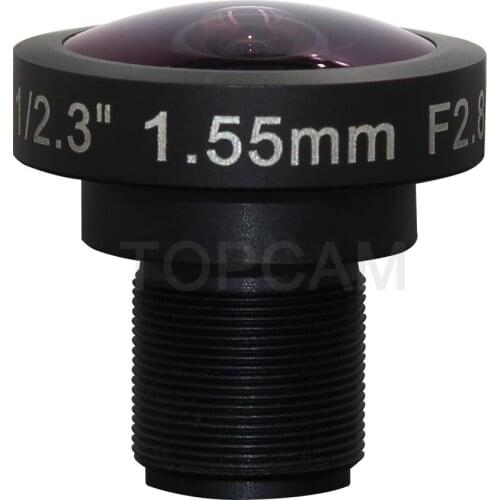 2MP 1.55mm Lens M12 1/2.3" F2.8 Lens Fisheye Wideangle for CCTV Security IP Camera