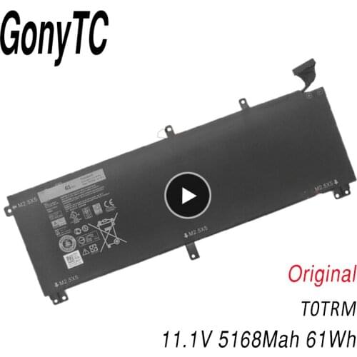 GONYTC original New T0TRM Laptop Battery for For Dell XPS 15 9530 Precision M3800 TOTRM 245RR H76MV 7D1WJ 61WH Genuine Notebook