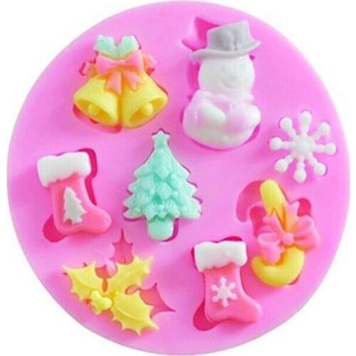 Christmas Silicone Mold Cake Fondant Molds DIY Cake Decorating Tools Cake Decoration Accessories