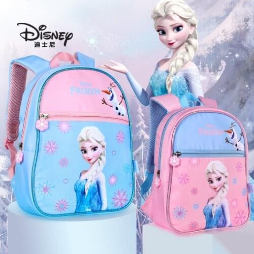 Disney cartoon schoolbag ice and snow Wonderland childrens lovely kindergarten girl baby early education Backpack Children gift