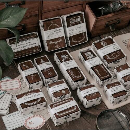 Vintage Plant cultivation room series stamp DIY wooden rubber stamps for scrapbooking stationery scrapbooking standard stamp