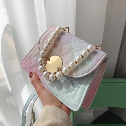 PU Leather Gradient Crossbody Bags for Women 2021 Fashion Small Shoulder Bag Female Handbags and Purses Travel Bags