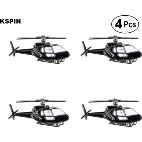Helicopter Badge Lapel Pin Badge Brooch Icons 4pcs