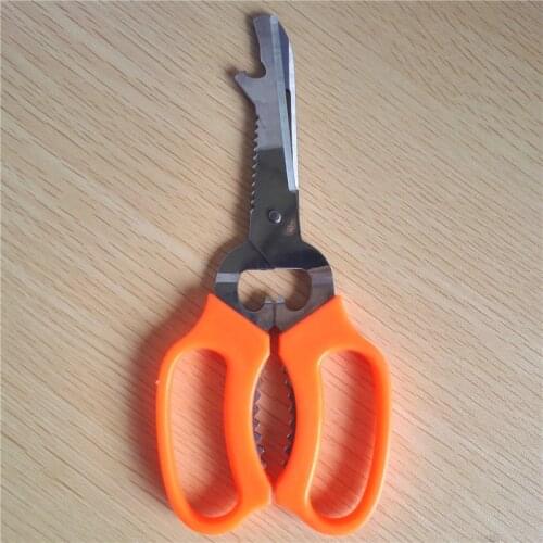 1pcs Thicken Multi-functional Kitchen Scissors Fish Chicken Bone Cutter Stainless Steel Bottle Opener
