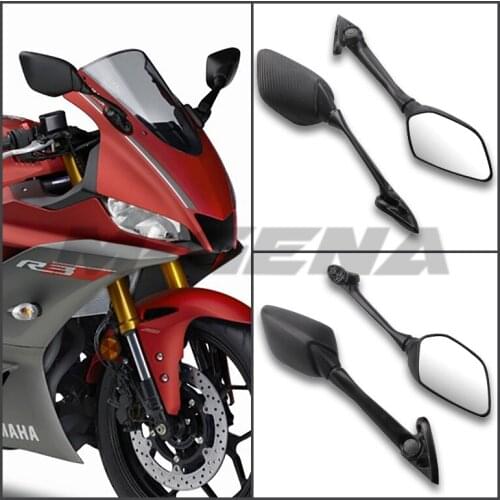 2pcs Motorcycle Side Rear view Mirror Blind Spot Rearview Mirrors For YAMAHA YZF R3 2015-2017 R25 2014-2016 YZF-R3 YZF-R25