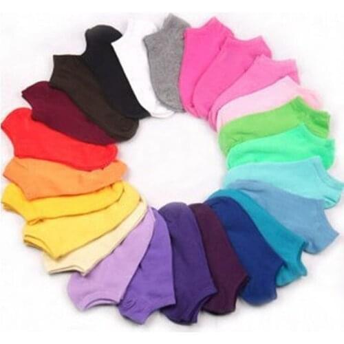3Pair Women Cotton Socks Summer Autumn Cute Candy Color Boat Socks Ankle Socks Womens Thin Sock Slippers Ladies Girls Sox