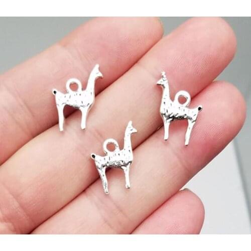 30pcs/lot--17x7mm, Alpaca chams, Antique silver plated alpaca Grass Mud Horse charms,DIY supplies, Jewelry accessories