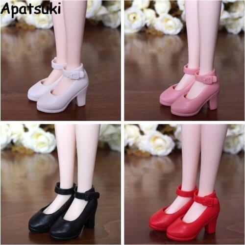 4Pairs/lot High-Heel Shoes For Blythe Dolls 1/6 Fashion Shoes For Licca Doll Mini Shoes For Momoko 1/6 BJD Doll Accessories
