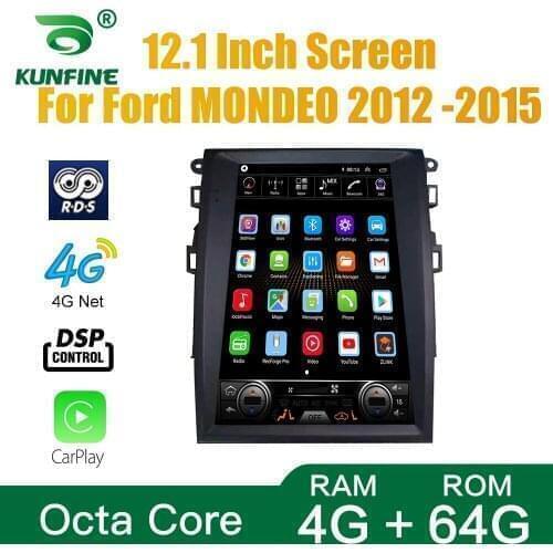 Tesla Screen Octa Core 4GB RAM 64GM ROM Android 10.0 Car DVD GPS Player Deckless Car Stereo For Ford MONDEO 2012 2013 2014 2015