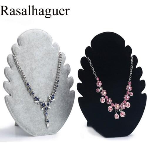 New Flame Shape Velvet Pendant Necklaces Earrings Bust Display Stand Jewelry Display Organizer For Jewelry Counter Showcase Gift
