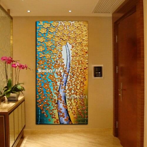 Free Shipping Canvas Painting Hand painted classic personality gold white grey modern abstract oil painting for living room