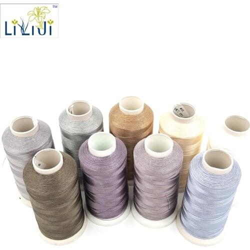 Shining Silk Nylon Stread 3Strands Thread 0.2mm approx 1800 Meter for DIY Jewelry beads/forTassel Grey/Cream/White Series No.1-5