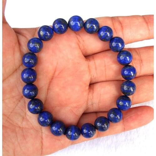 Free Shipping Natural Lapis Lazuli Round 9mm,8.5mm,8mm Beads Bracelet Women Man Jewelry Accessories Weddings Parties Gift