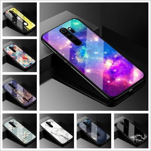 Redmi Note 8Pro Case Tempered Glass Hard Back Cover Phone Cases for Xiaomi Redmi Note 8 Pro Silicone Bumper Capa Redmi Note8 Pro