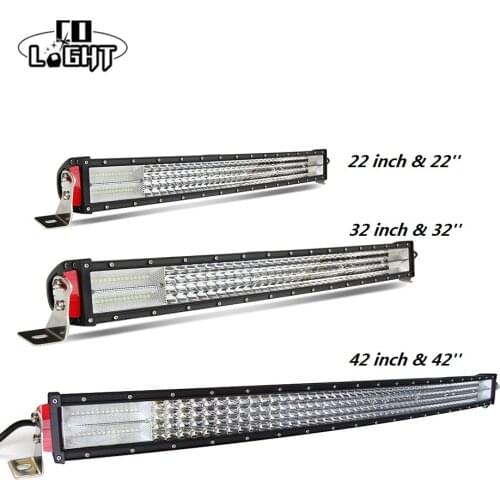 CO LIGHT Led Work Light Bar 8D 4 22 32 42Inch 60W 384W 564W 744W for Tractor Boat Offroad 4Wd 4X4 Truck Suv Atv Lada Uaz Offroad