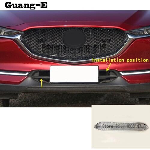 Car Body Detector Abs Chrome Trim Front Up Grid Grill Grille ABS Chrome Parts For Mazda CX-5 CX5 2nd Gen 2017 2018 2019 2020