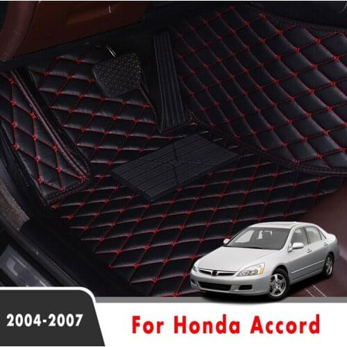 For Honda Accord 2007 2006 2005 2004 Car Floor Mats Decoration Auto Styling Parts Protector Covers Interior Accessories Leather