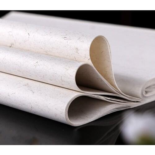 Jute Chinese Thicken Calligraphy Painting Xuan Paper Chinese Raw Rice Paper for Beginner Calligraphy Practice Bamboo Papers