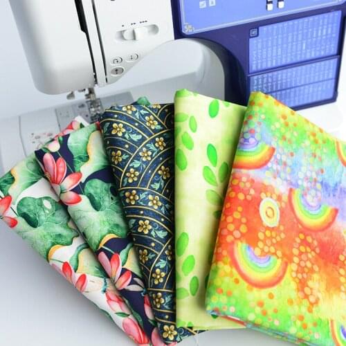 Flower Print Cotton Fabric Patchwork DIY Sewing for Children Clothes Dolls Household Decor Handmade Material By the Meter 50x130