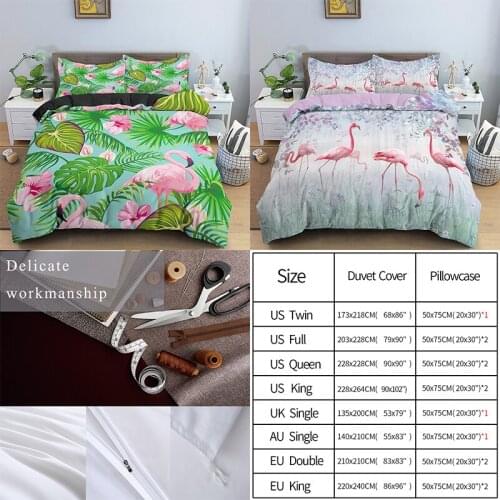 Crane Pattern Bedding Set Soft Duvet Cover Pillowcase Set Queen King Quilt Cover Bedclothes for Kids Bedroom