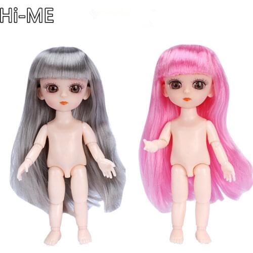 New 15cm Body Doll 13 Joint Moveable 1/8 BJD Doll with Shoes Normal Skin Dress Up Girl Toys for Kids Beautiful Princess