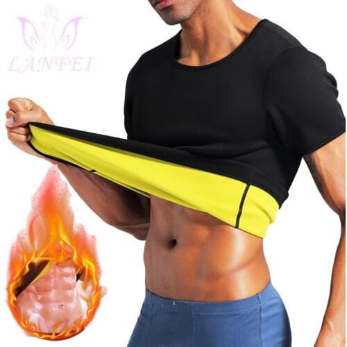 LANFEI Neoprene Waist Trainer Vest Sport Workout Body Shaper Slimming Shirts Men Hot Thermo Ultra Sweat Sauna Shapewear Tank Top