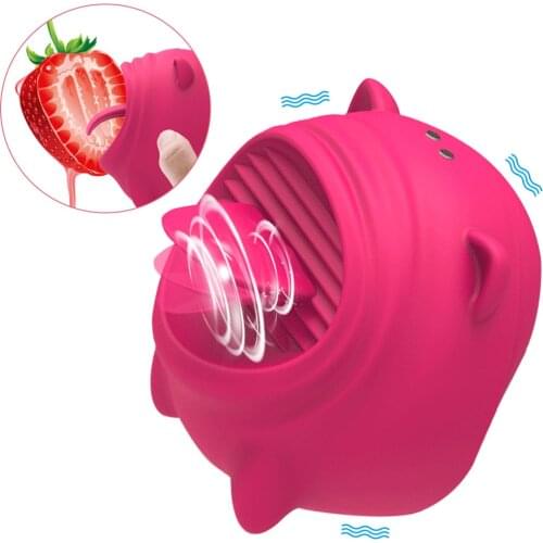 Oral Tongue Licking Vibrator Clitoris Nipples Stimulator Vibrating Egg G-Spot Vagina Female Masturbator Intimate Goods Sex Toys