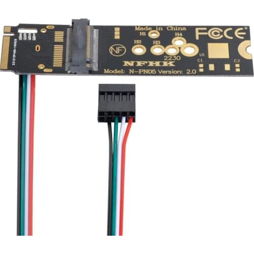 M.2 NGFF Key-M NVME SSD to Wireless NGFF A/E-Key WiFi Card Adapter for AX200 Wifi 6 Bluetooth 5.1