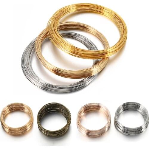 100 Loops Metal Memory Steel Wire Dia 60mm 115mm Bracelet Bangle Loop Necklace Collar Hoop for Jewelry Making DIY Accessories