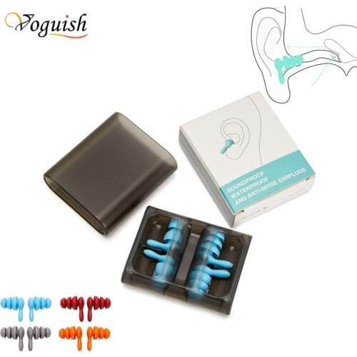 Reusable Earplugs Waterproof Noise Reduction Soft Sound Sleeping Ear Plugs Anti Noise Hearing Protection For Traveling Swimming