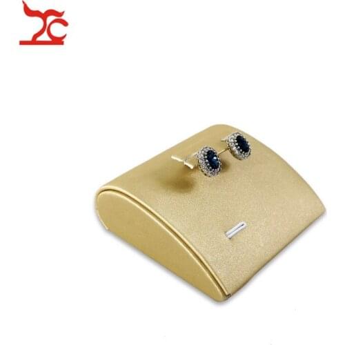 Fashion Earrings Ear Studs Jewelry Showcase Gold PU Drop Shape Jewelry Display Stand Quality Resin Stud Organizer Holder Rack