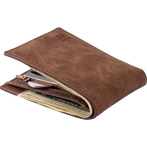 Men Wallets Small Money Purses Wallets Design Dollar Price Top Men Thin Wallet with Coin Bag Zipper Wallet