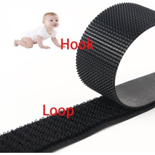 Soft Velcros Tape Loops And Hooks Sewing-on Fastener Tape Safe Baby DIY Clothing Supplies Fastener Magic Tape Accessorie 1meter