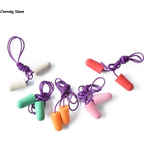 Soft Silicone Corded Ear Plugs Ears Protector Noise Reduction Earplugs Earmuff Reusable Hearing Protection