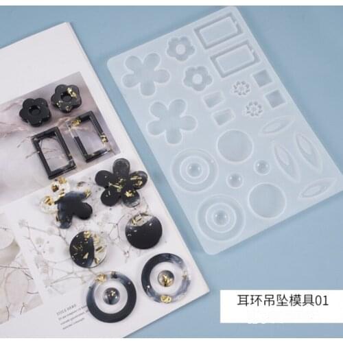 New Transparent Silicone Mold Resin Decorative Craft DIY Geometry Beads pendant Type epoxy resin molds for jewelry making tools