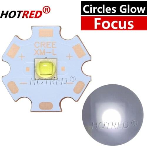Newest 10W XM-L2 XML2 T6 SMD5050 10W Cool White 7000K China Cree XLamp 80MIL LED Circles Glow bead Diode flashlight Parts Bulb